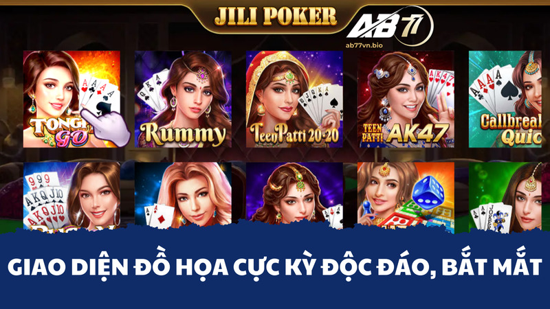 Giao diện đồ họa game bài AB77