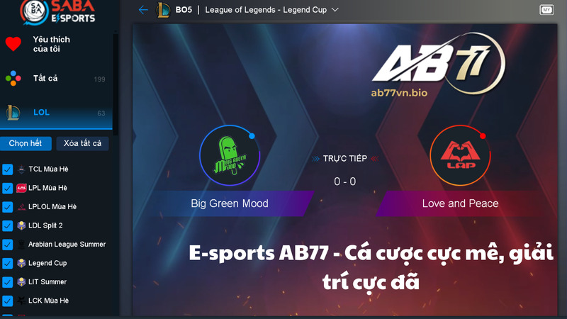 League of League- LOL E-sports AB77